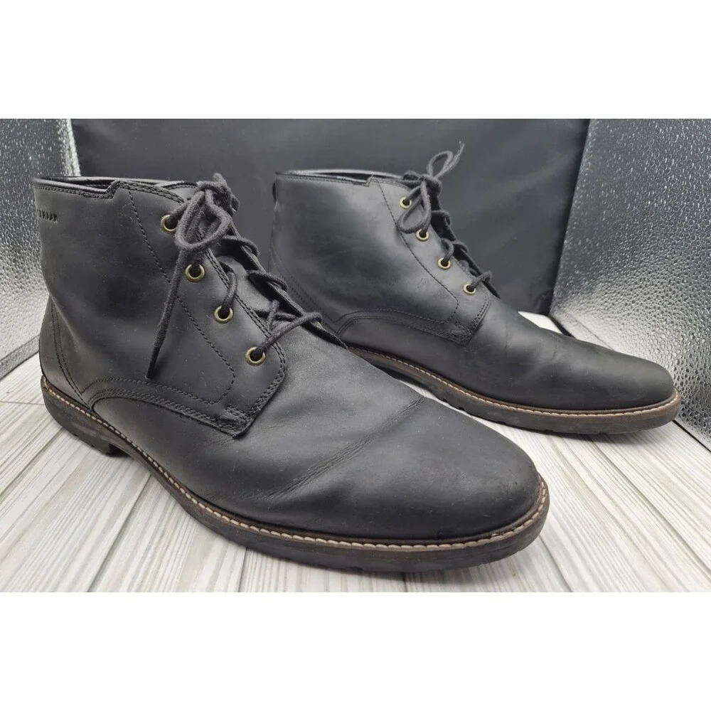 Cole Haan Nathan Black Leather Chukka Boots C30633 Mens Size 12 M Lace Up Dress